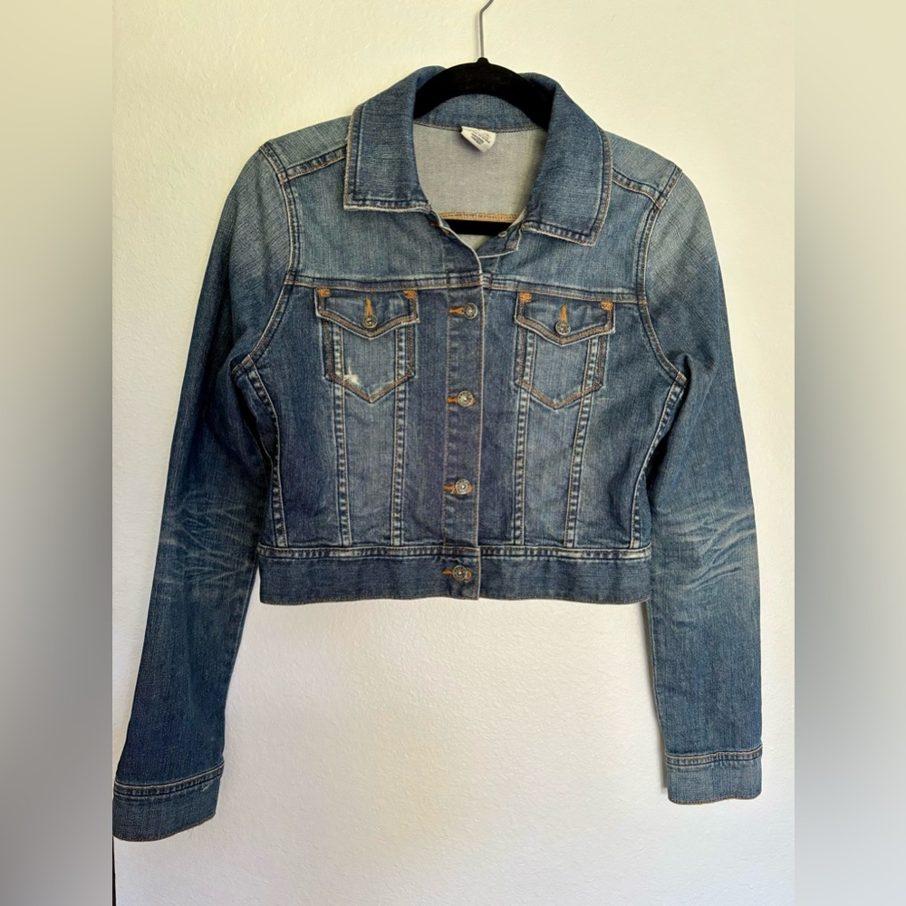 Easy Money Women’s Cropped Jean Jacket.